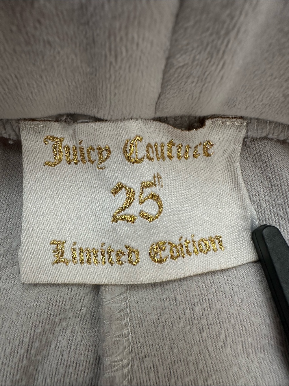 Juicy Couture 25th Anniversary Silver Ice Velvet Rhinestone Track Pants Flare XS - Picture 2 of 10